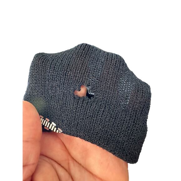 St. John Dress Size 6 Evening VTG Black Silver One Shoulder Santana Knit Maxi - Picture 3 of 12